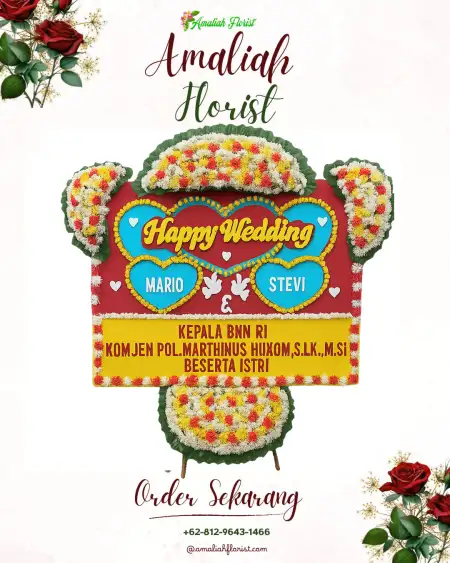Papan Bunga Pernikahan Lancar